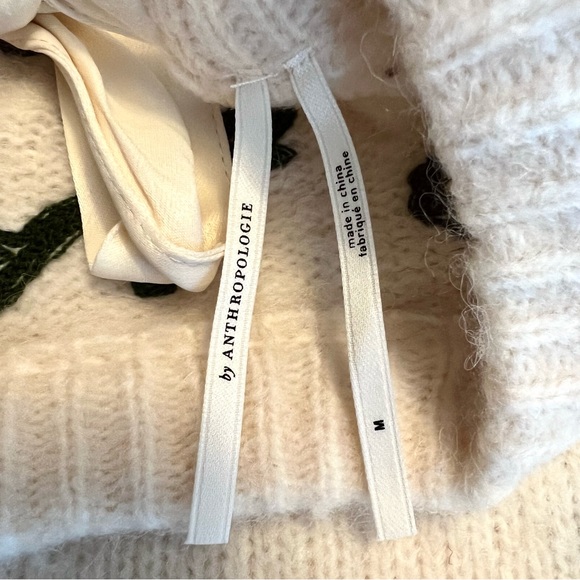 NWT Anthropologie Floral Appliqued Sweater Tunic Dress - Picture 16 of 16